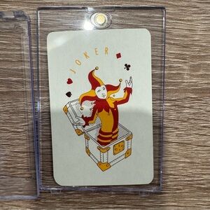 Louis Vuitton Monogram Playing Card In Case, Joker On Blue And White Card